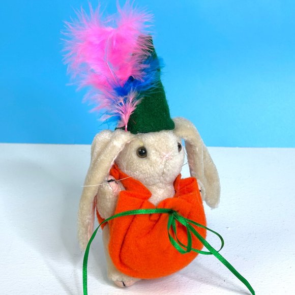 VERY RARE Vintage Wangs International Bunny Rabbit 7" Plush Stuffed Animal Toy - Picture 2 of 6